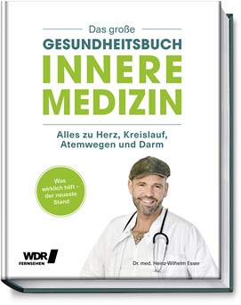 Buchcover „Das große Gesundheitsbuch Innere Medizin“ mit Porträt von Dr. Heinz-Wilhelm Esser.